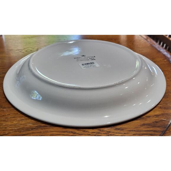 Royal Norfolk Floral Handpainted Stoneware Dinner Plates Set Of 2 Blue Org 10.5 - Picture 10 of 10